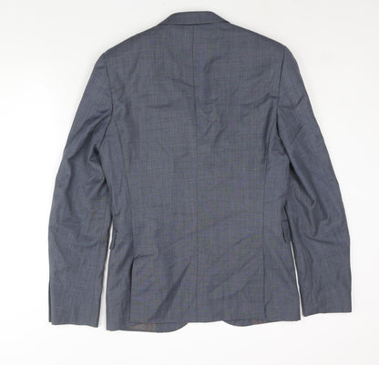 Next Mens Blue Wool Jacket Suit Jacket Size 38 Regular