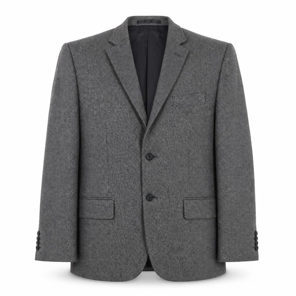 Marks & Spencer Mens Grey Geometric Wool Jacket Suit Jacket Size 38 Regular