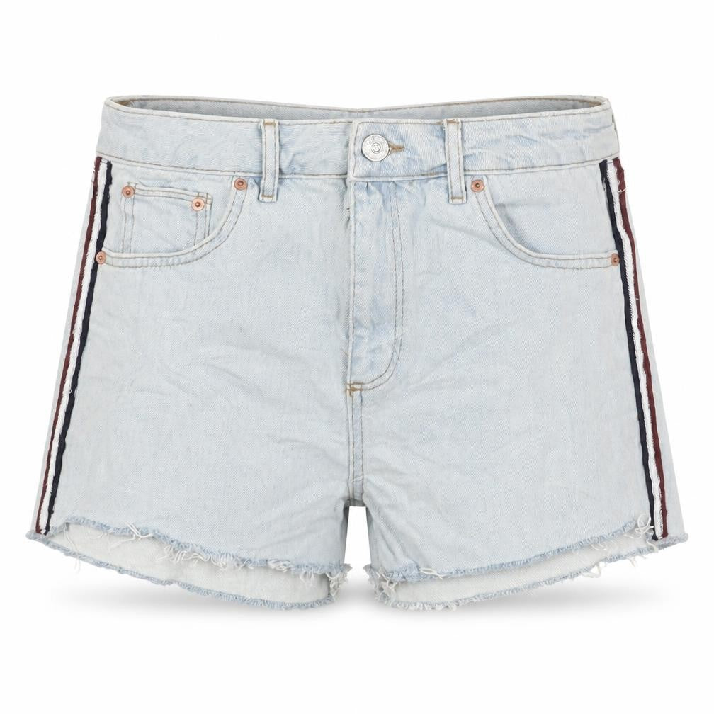 BDG Womens Blue Cotton Cut-Off Shorts Size 30 in Regular Zip - Taped Side Detail