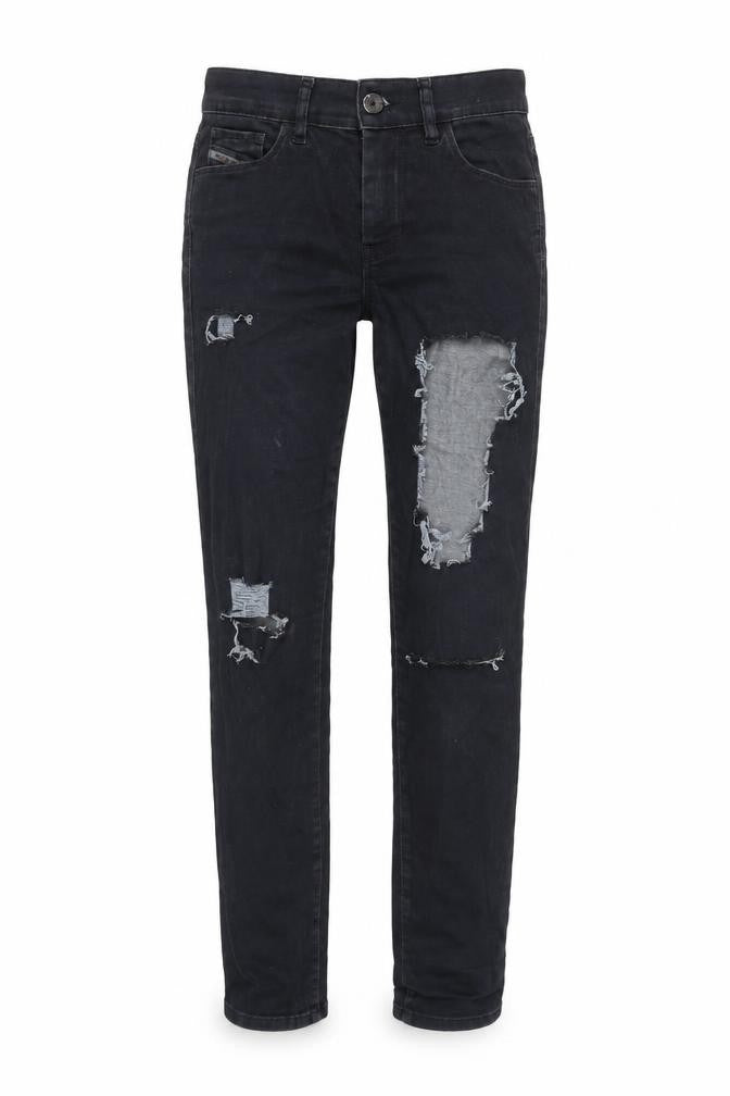 Diesal Womens Blue Cotton Blend Tapered Jeans Size 24 in L27 in Regular Zip