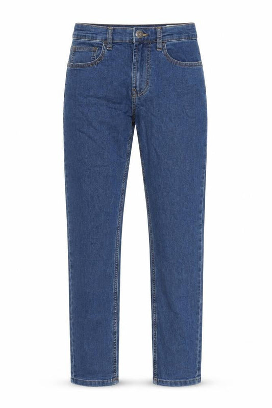 Denim & Co. Womens Blue Cotton Blend Straight Jeans Size 30 in L29 in Regular Zip