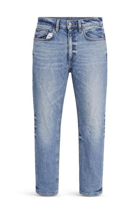 Marks & Spencer Womens Blue Cotton Blend Skinny Jeans Size 30 in L28.5 in Regular Zip