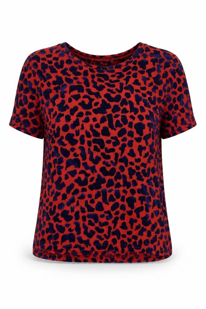Atmosphere Womens Red Polyester Basic T-Shirt Size 10 Crew Neck