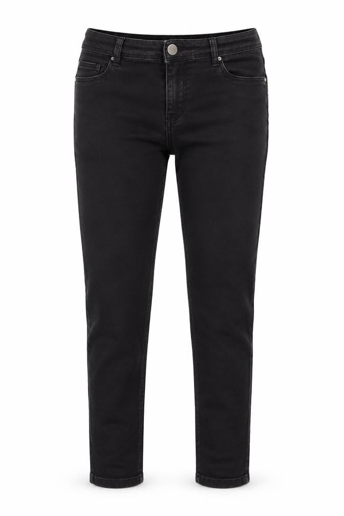 Dorothy Perkins Womens Grey Cotton Blend Straight Jeans Size 14 L22 in Regular Zip