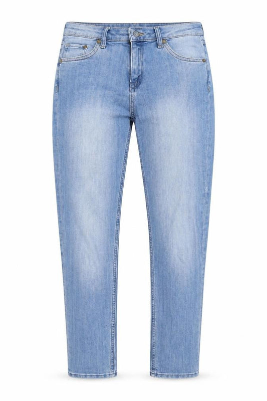 H&M Womens Blue Cotton Blend Tapered Jeans Size 28 in L32 in Regular Zip