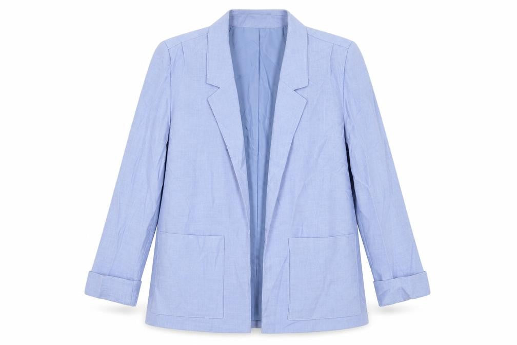 Miss Smith Womens Blue Jacket Blazer Size 12 - Open