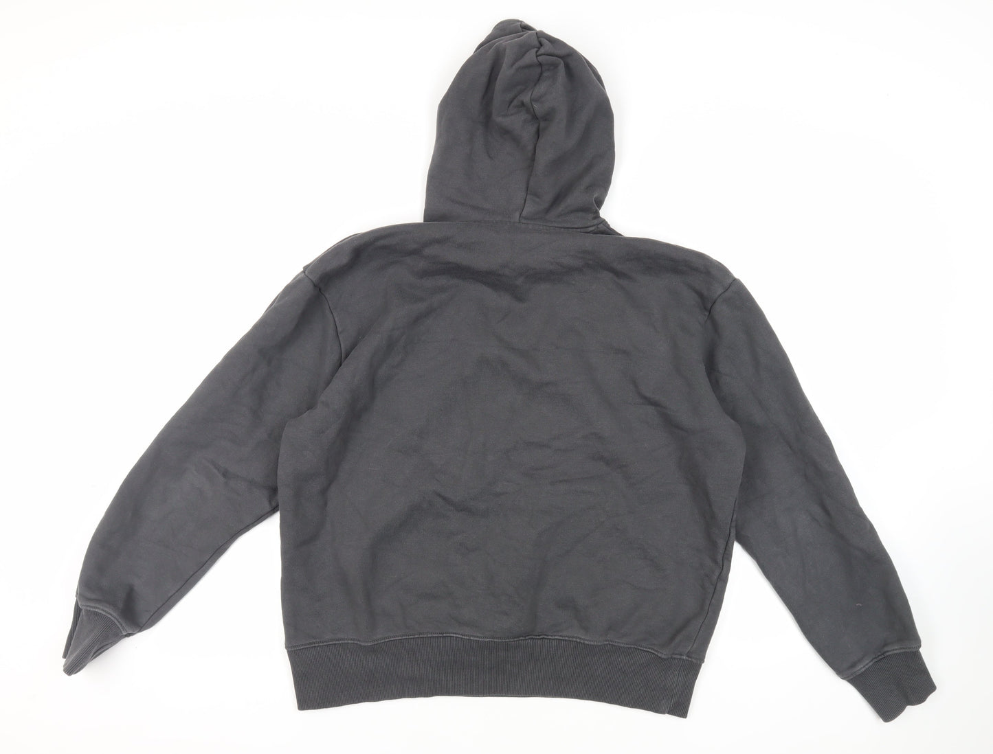 ASOS Mens Grey Cotton Pullover Hoodie Size M - Pockets