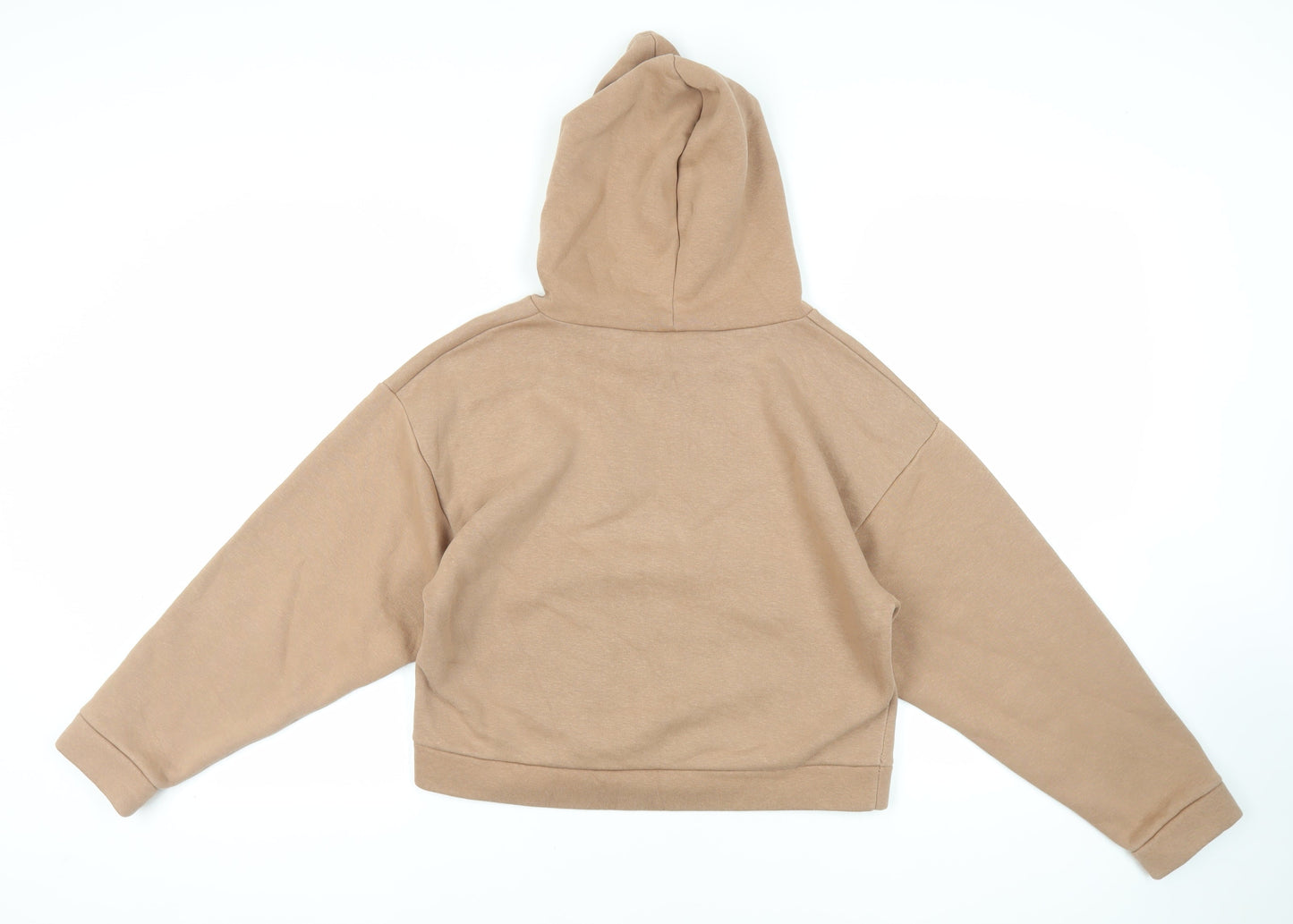 Pakuten Womens Beige Cotton Pullover Hoodie Size M Pullover - Pockets