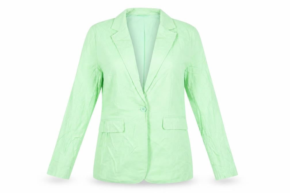 Marks & Spencer Womens Green Jacket Blazer Size 8 Button