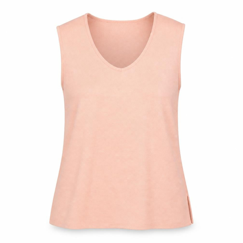 Gerry Weber Womens Pink Polyester Basic Blouse Size 10 Scoop Neck