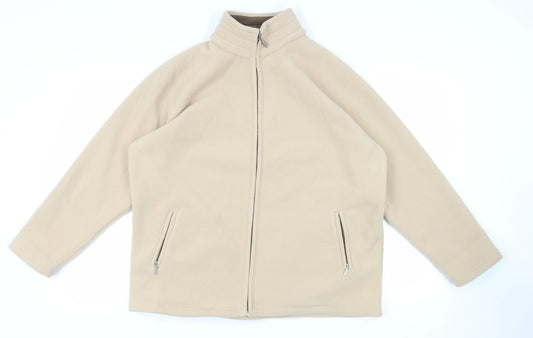 Bonmarché Womens Beige Jacket Size L Zip - Zipped Pockets