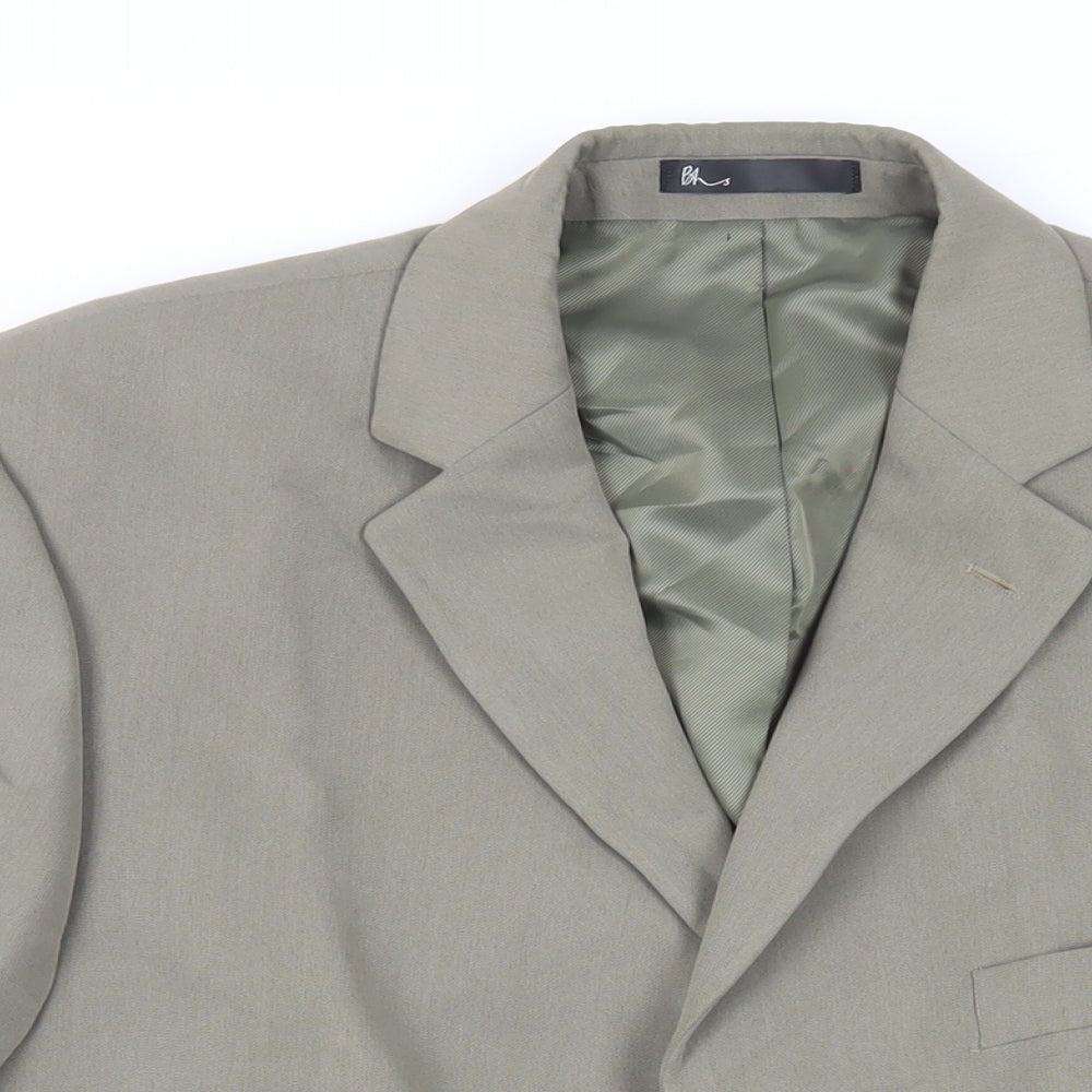BHS Mens Beige Polyester Jacket Blazer Size 42 Regular