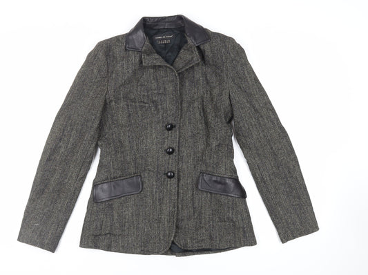 Isabel de Pedro Womens Green Jacket Blazer Size 12 Button