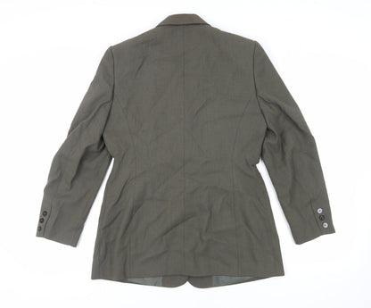Richards Womens Green Jacket Blazer Size 14 Button