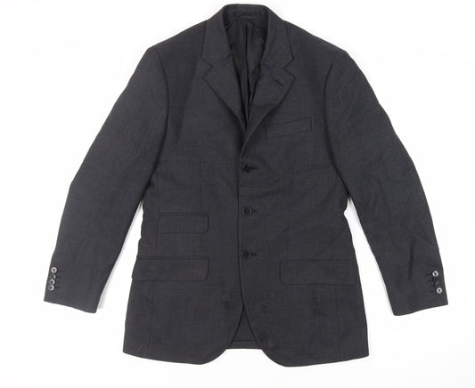 Alexandra Mens Grey Polyester Jacket Suit Jacket Size 36 Regular