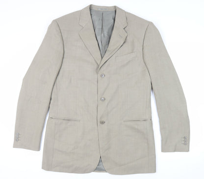 Greenwoods Mens Beige Polyester Jacket Suit Jacket Size 42 Regular