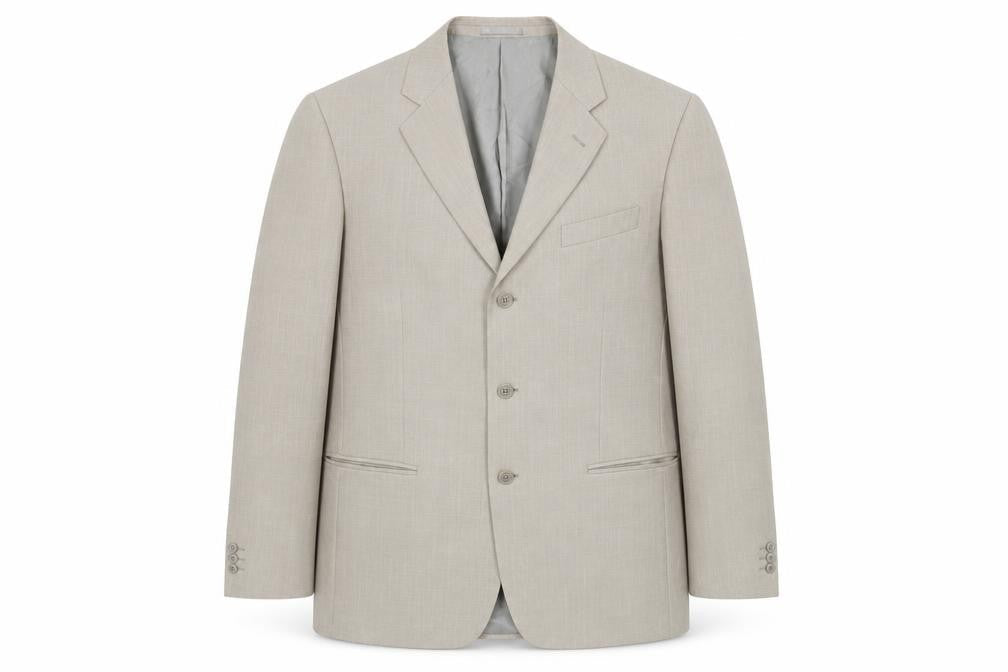 Greenwoods Mens Beige Polyester Jacket Suit Jacket Size 42 Regular