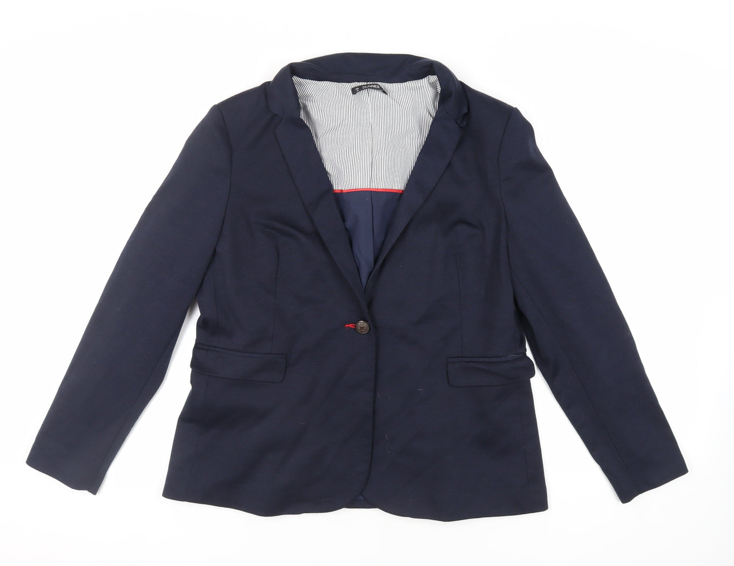 Dunnes Stores Womens Blue Jacket Blazer Size 18 Button