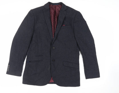 Next Mens Grey Polyester Jacket Suit Jacket Size 40 Regular