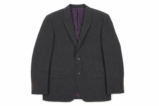 Fellini Mens Grey Polyester Jacket Suit Jacket Size 40 Regular