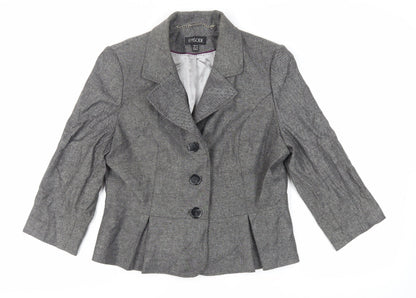 Episode Womens Grey Jacket Blazer Size 16 Button