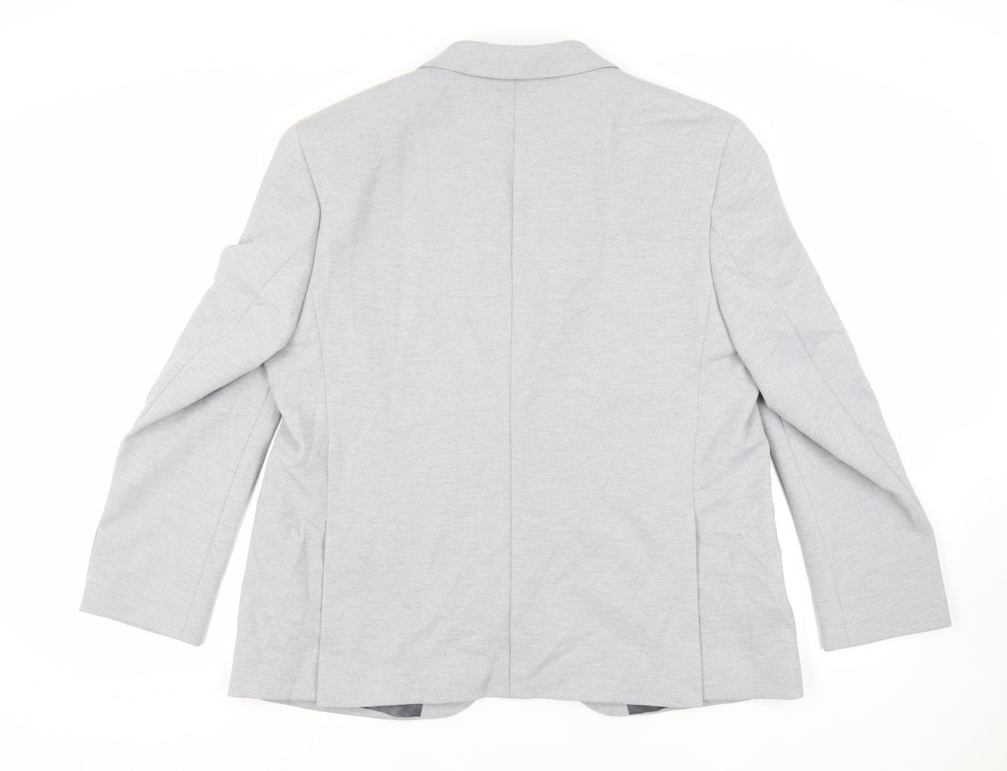 Marks and Spencer Mens Grey Polyamide Jacket Suit Jacket Size 46 Regular