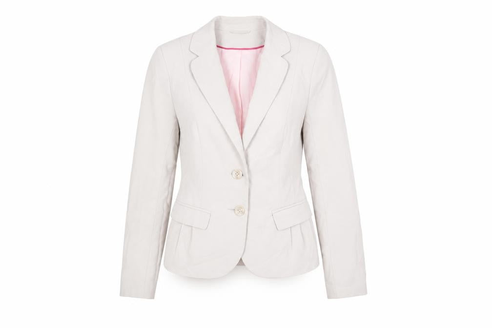 H&M Womens Beige Jacket Blazer Size 8 Button