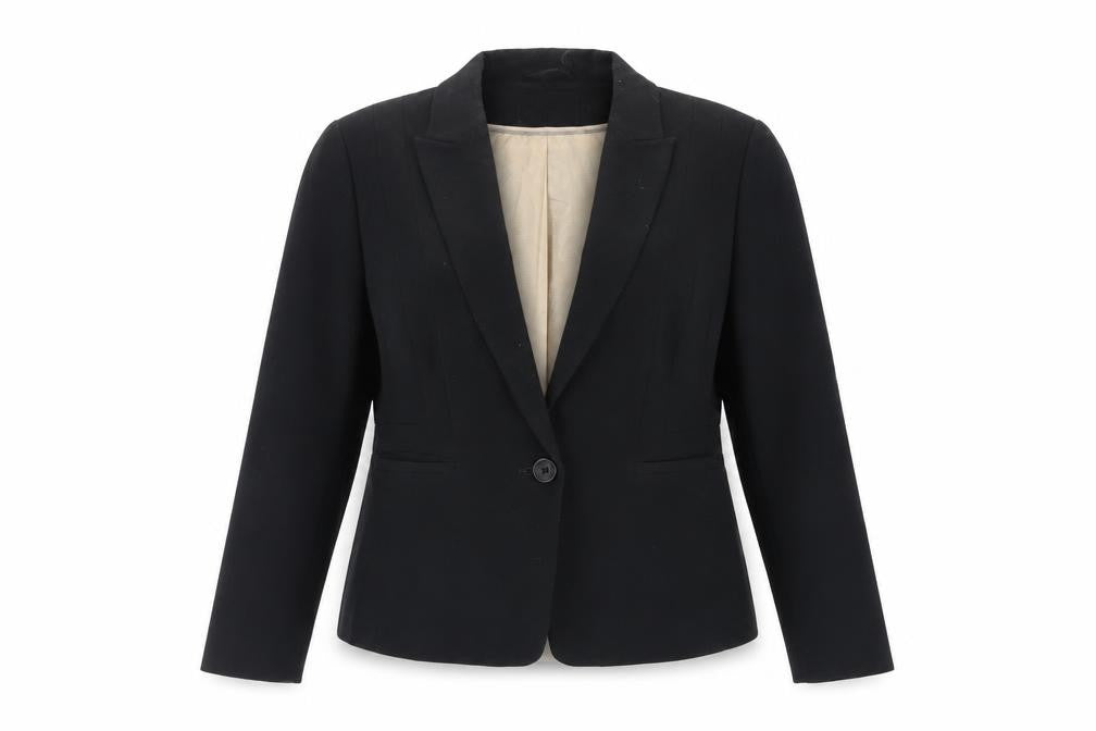 Marks & Spencer Womens Black Jacket Blazer Size 14 Button