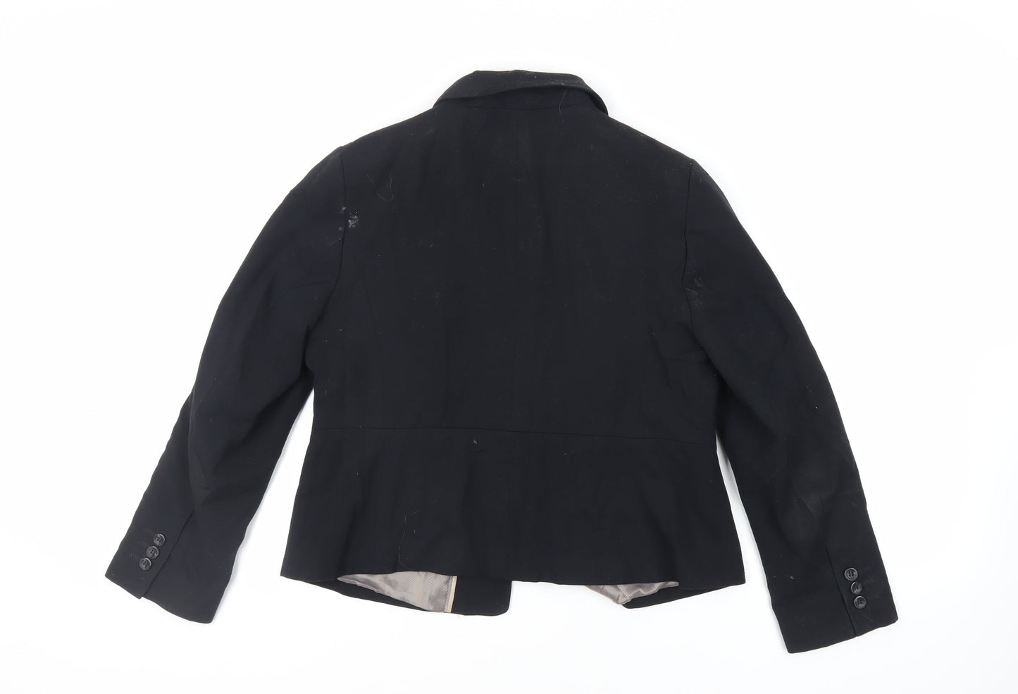 Marks and Spencer Womens Black Jacket Blazer Size 14 Button