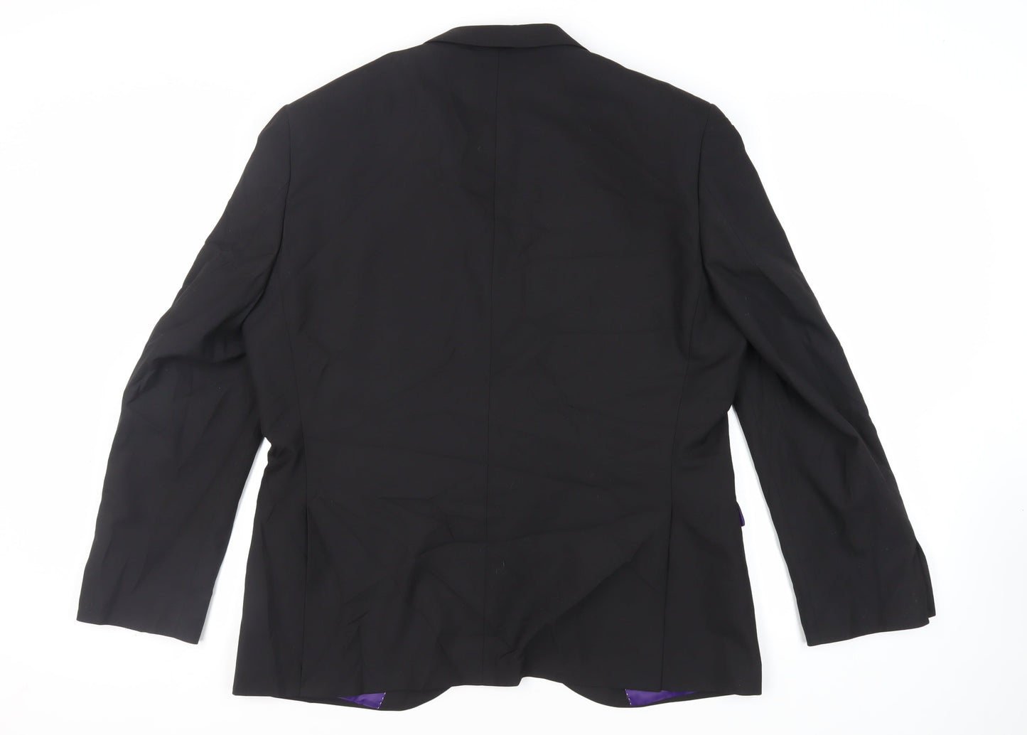 Ventura Mens Black Polyester Tuxedo Suit Jacket Size 46 Regular