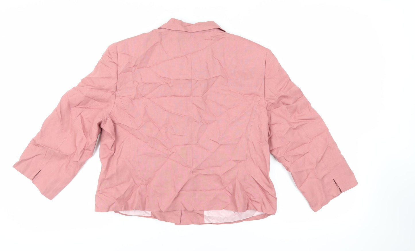 Monsoon Womens Pink Jacket Blazer Size 18 Button