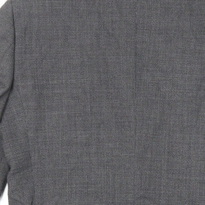 Brand and care label for Autograph men’s grey wool jacket suit jacket, size 38, regular