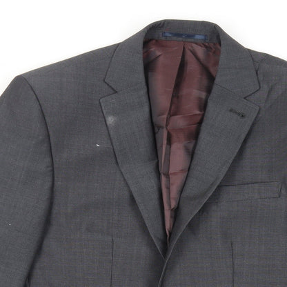 Next Mens Grey Wool Jacket Suit Jacket Size 34 Regular