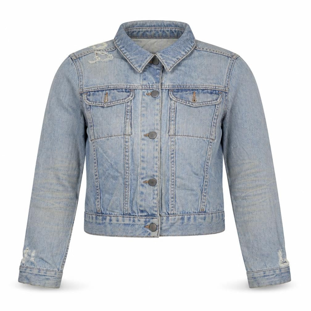ASOS Womens Blue Jacket Size 10 Zip - Distressed