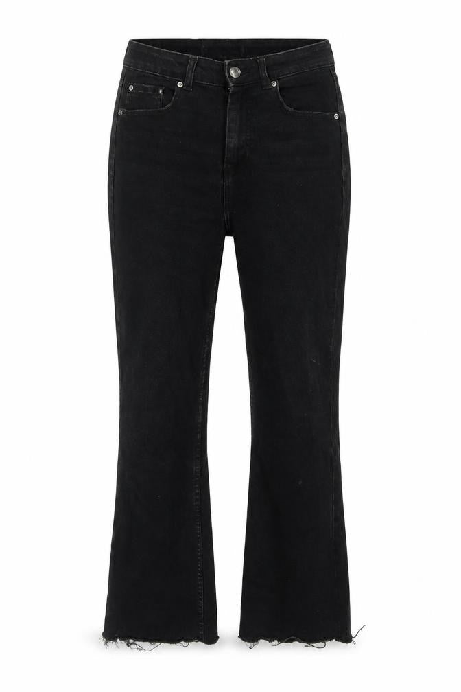 Denim & Co. Womens Black Cotton Straight Jeans Size 10 L27 in Regular Zip