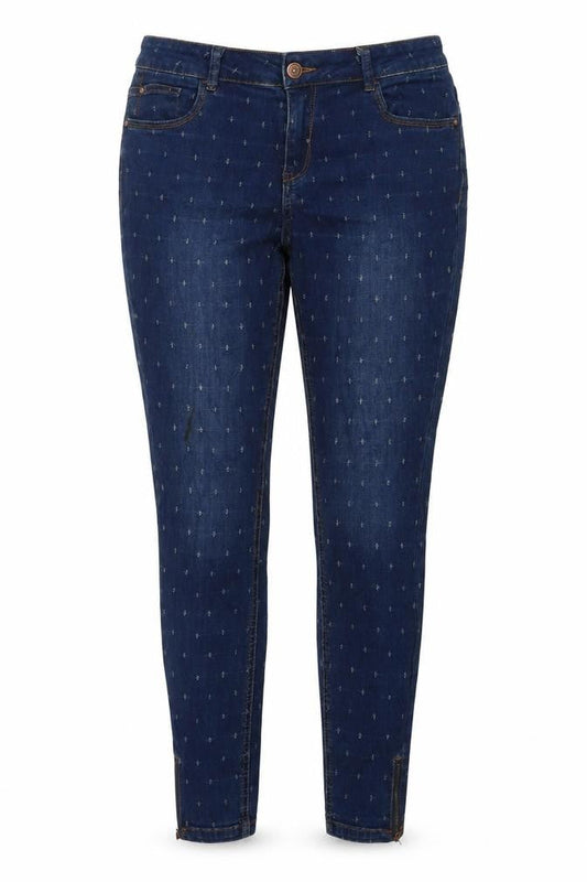 TU Womens Blue Cotton Skinny Jeans Size 12 L30 in Regular Zip - Cut Out Detail