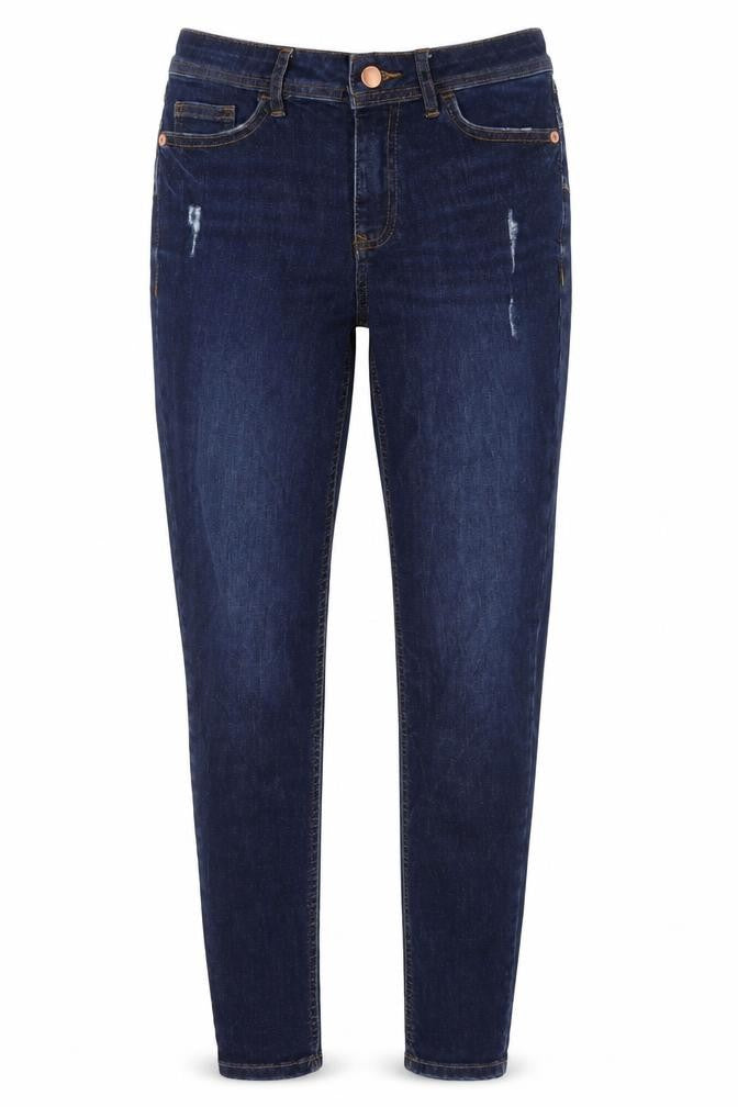 F&F Womens Blue Cotton Skinny Jeans Size 6 L27 in Regular Zip