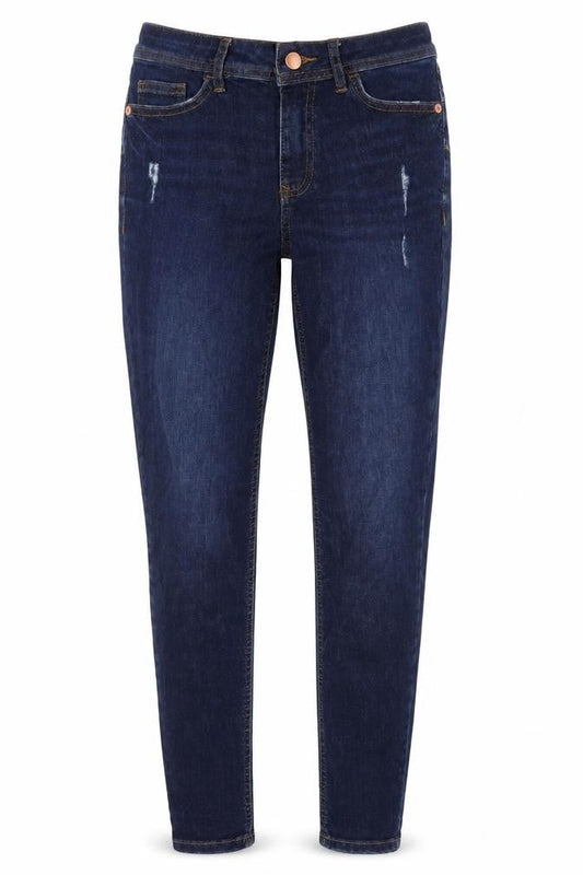 F&F Womens Blue Cotton Skinny Jeans Size 6 L27 in Regular Zip