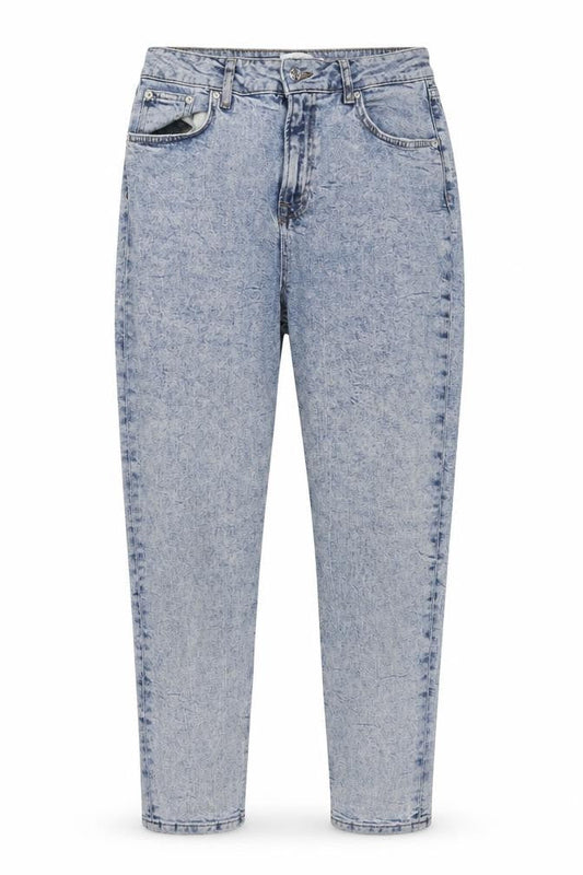 Nakd Womens Blue Cotton Mom Jeans Size 12 L26 in Regular Zip