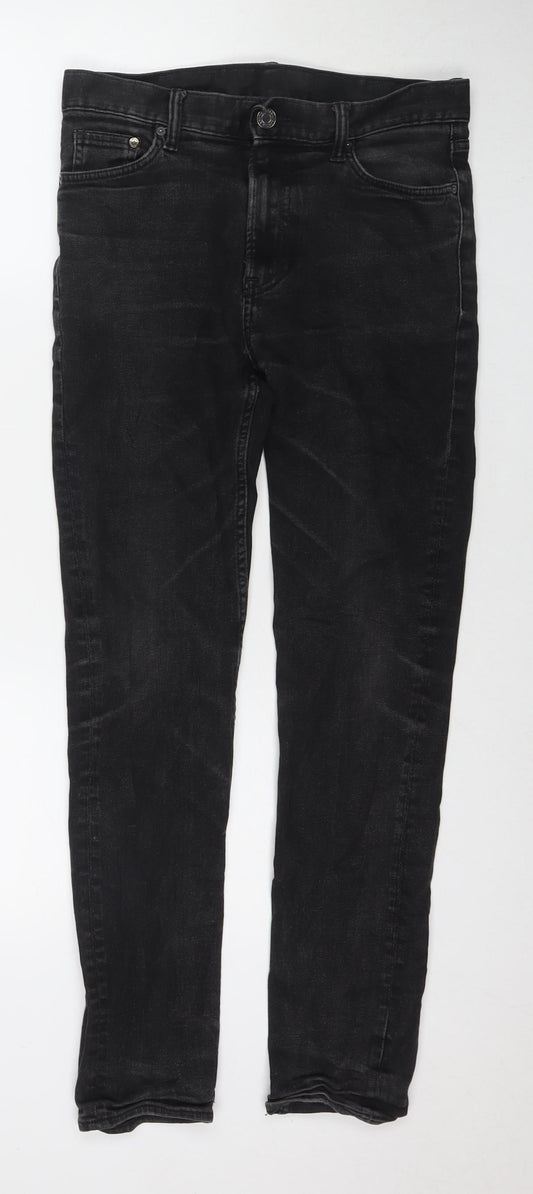 H&M Womens Black Cotton Skinny Jeans Size 29 in L28 in Regular Zip