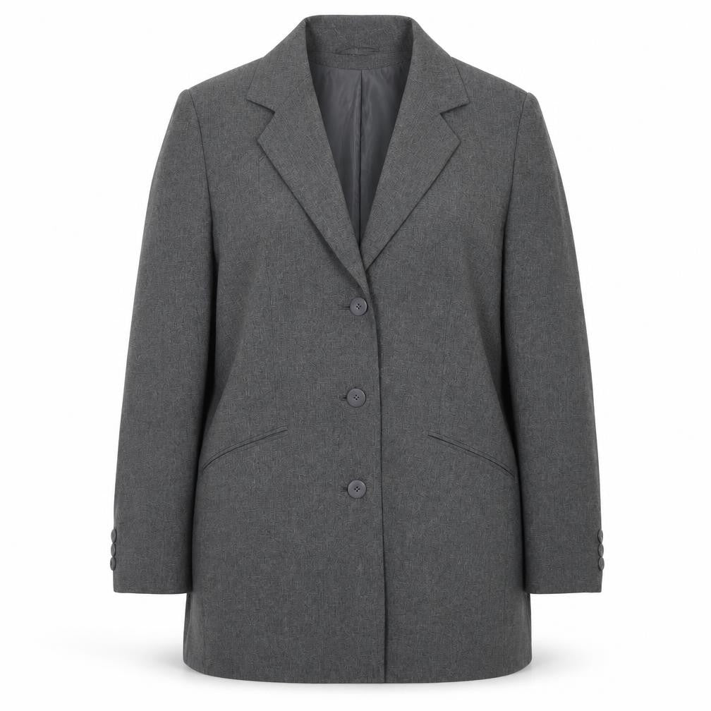Classics Womens Grey Jacket Blazer Size 12 Button