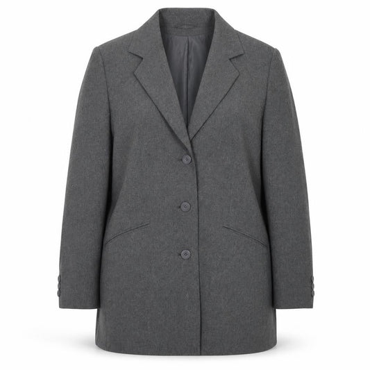 Classics Womens Grey Jacket Blazer Size 12 Button