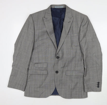 Next Mens Grey Wool Jacket Suit Jacket Size 38 Regular