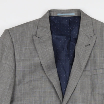 Next Mens Grey Wool Jacket Suit Jacket Size 38 Regular