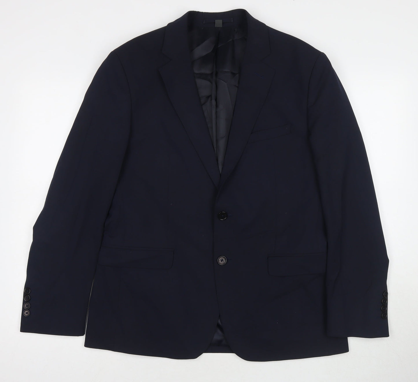 Marks and Spencer Mens Blue Polyester Jacket Suit Jacket Size 40 Regular