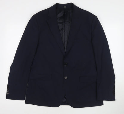 Marks & Spencer Mens Blue Polyester Jacket Suit Jacket Size 40 Regular