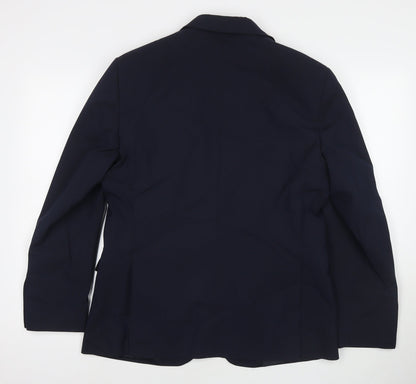 Marks & Spencer Mens Blue Polyester Jacket Suit Jacket Size 40 Regular