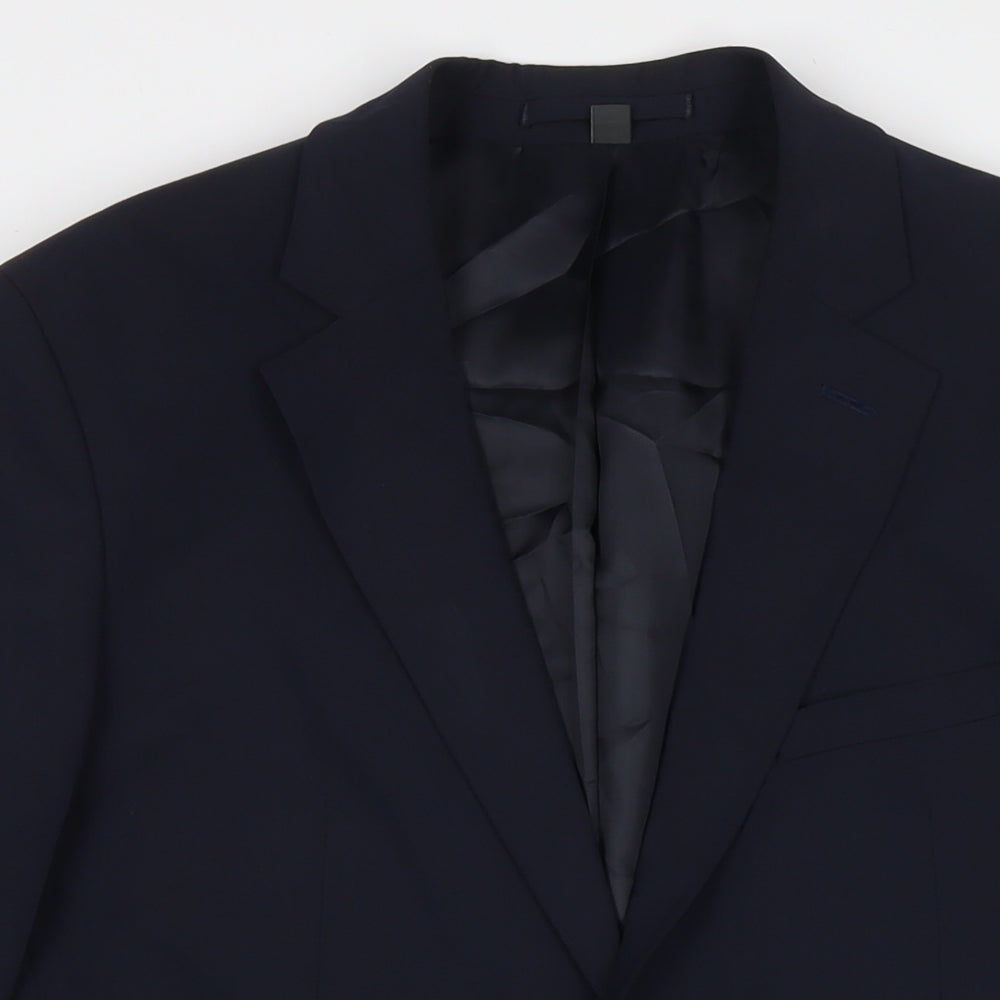 Marks and Spencer Mens Blue Polyester Jacket Suit Jacket Size 40 Regular