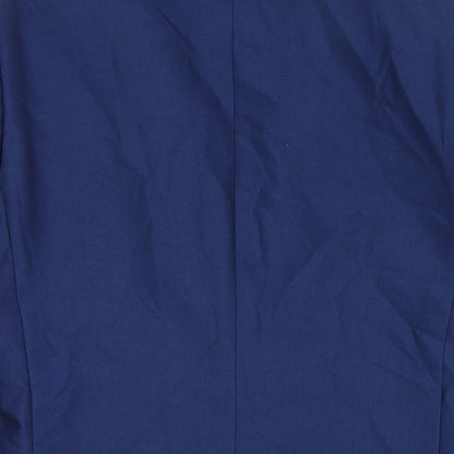 Fellini Mens Blue Polyester Jacket Suit Jacket Size 36 Regular