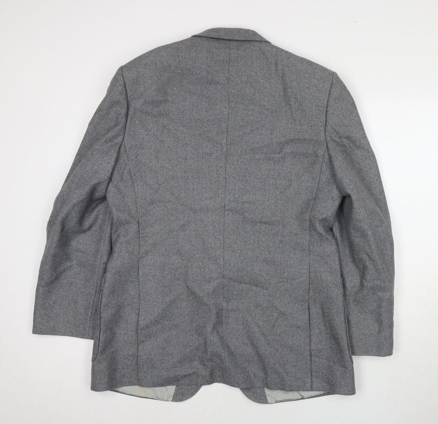 Hugo James Mens Grey Polyester Jacket Suit Jacket Size 44 Regular